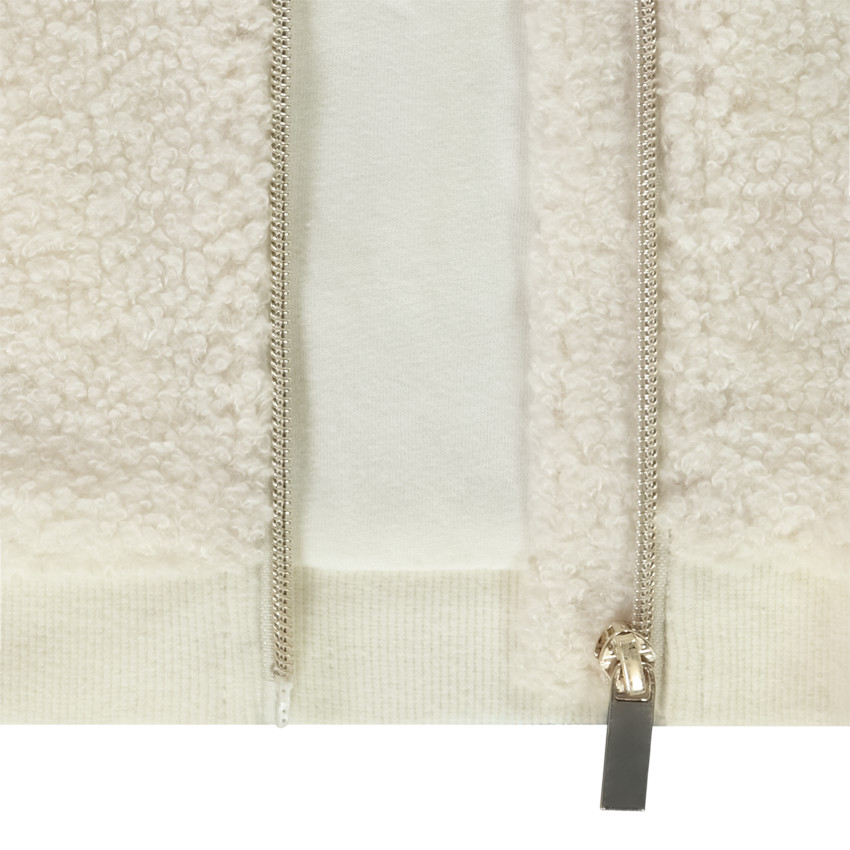 Veste en sherpa avec broderies pour bébé fille 