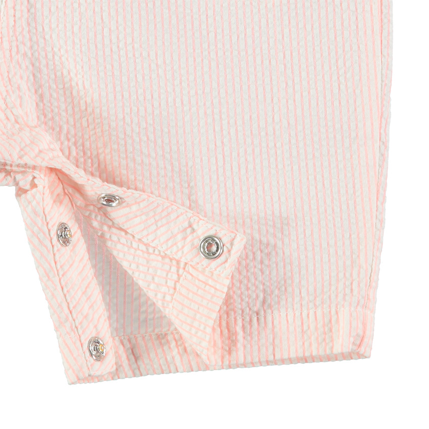 Σετ  μπλουζάκι και σαλοπέτα σε φίνο ριγέ και bagdes  