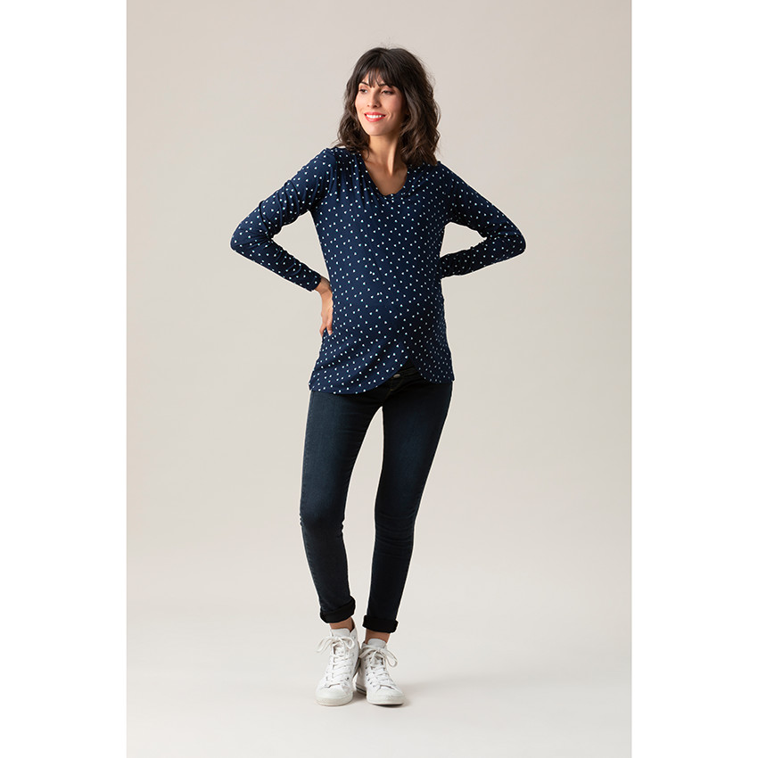 Μακρυμάνικη τουνίκ με γεωμετρικό μοτίβο σε όλη την επιφάνεια 