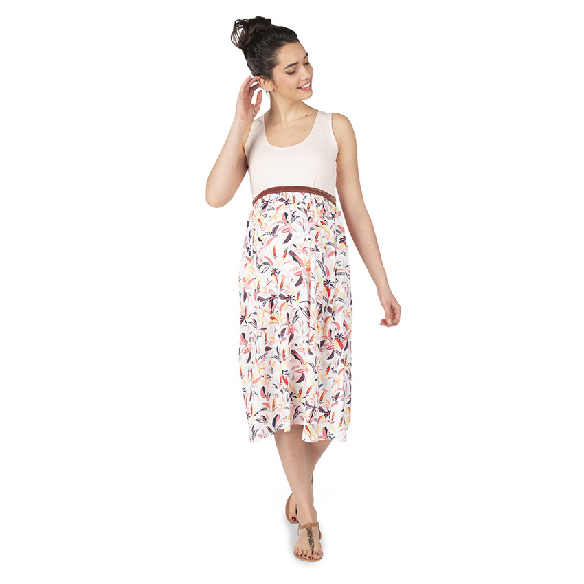 Μακριά φούστα εγκυμοσύνης με εμπριμέ μοτίβο 