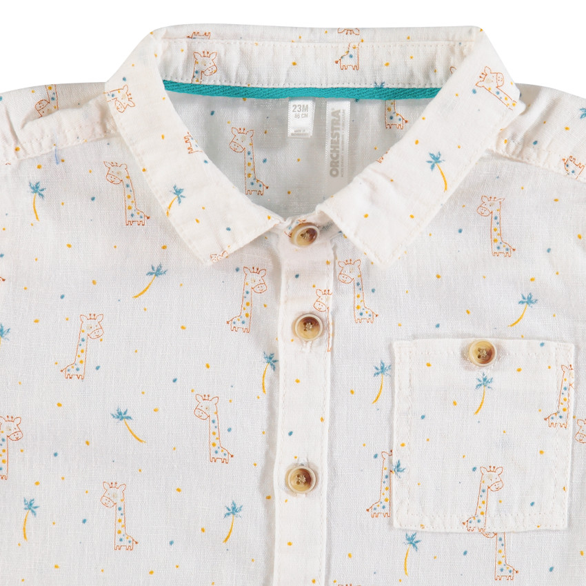 Σετ με Πουκάμισο με σχέδιο και βερμούδα με τσέπες 