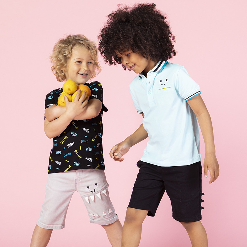 Βερμούδα jean με κροκόδειλο κέντημα 