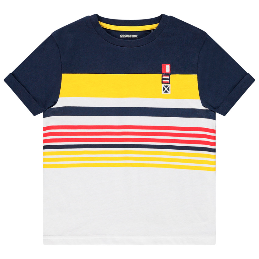 T-shirt κοντομάνικο ριγέ για αγόρι 