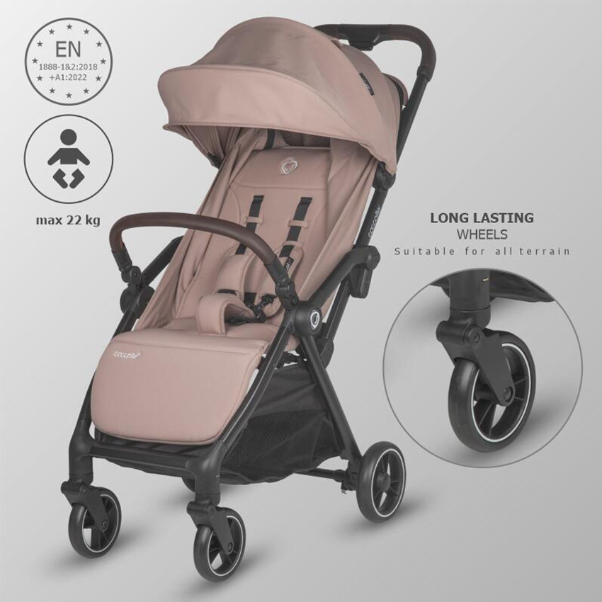 Καρότσι Με Αυτόματο Κλείσιμο Coccolle Arella / Sand Beige 