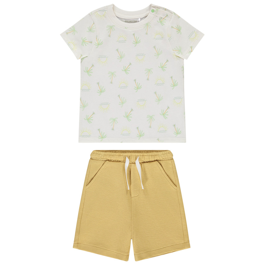 Σετ 2 τμχ. με σχέδιο φοίνικες για bebe αγόρι 