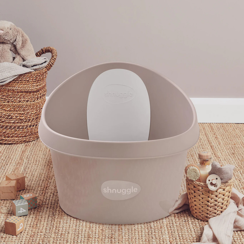 Shnuggle Toddler Bath Μπεζ με τάπα 