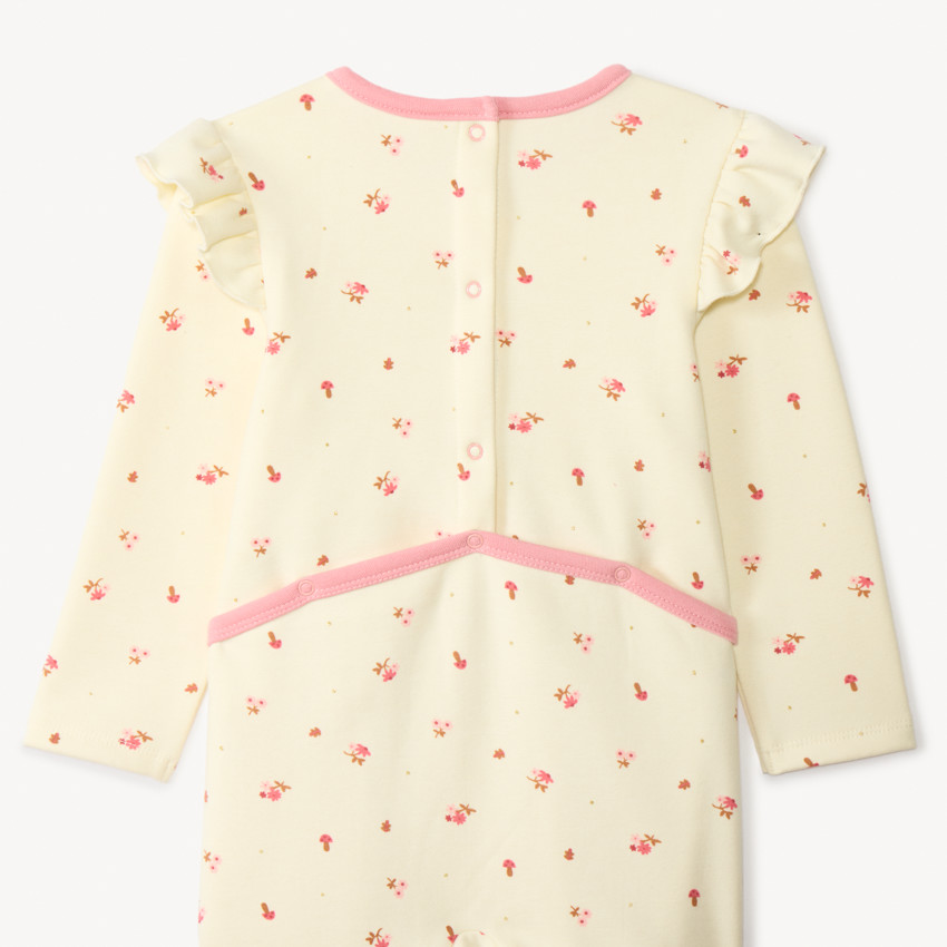 Dors-bien imprimé fleurs pour bébé fille avec ouvertures différentes selon l'âge 