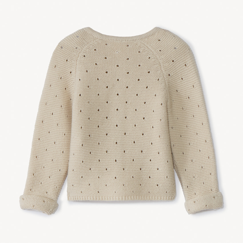 Ζακέτα από πλεκτό με σχέδιο αζούρ για κορίτσι 