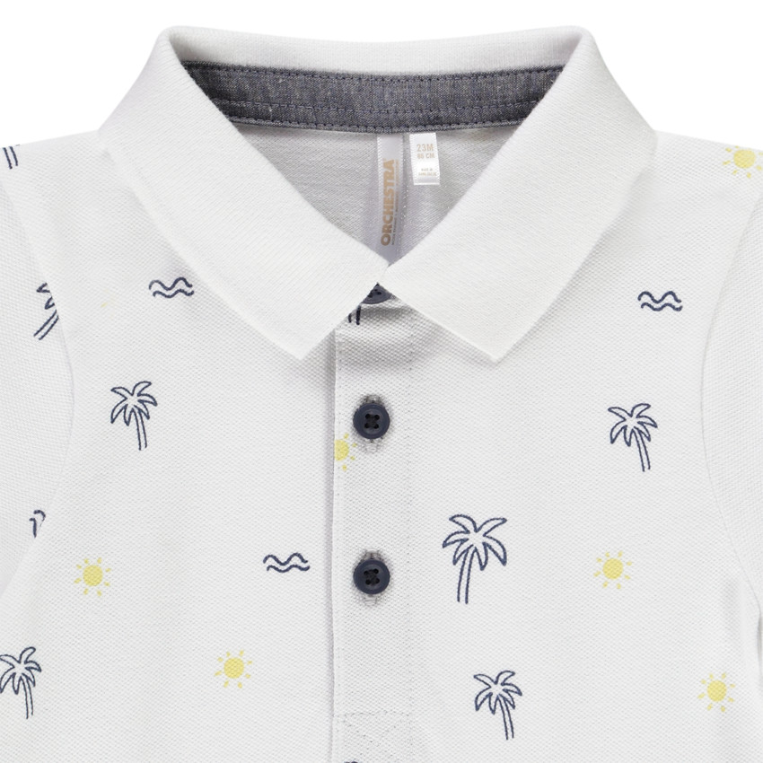 Πόλο κοντομάνικο με σχέδιο φοίνικες για bebe αγόρι 