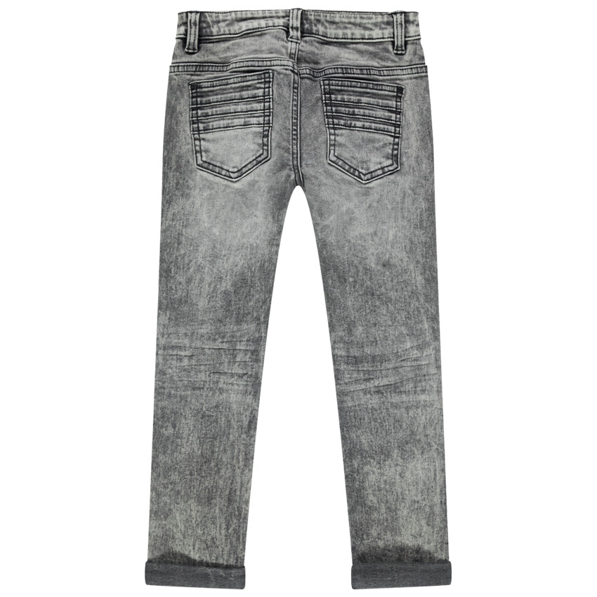 Jean effet used gris coupe skinny 