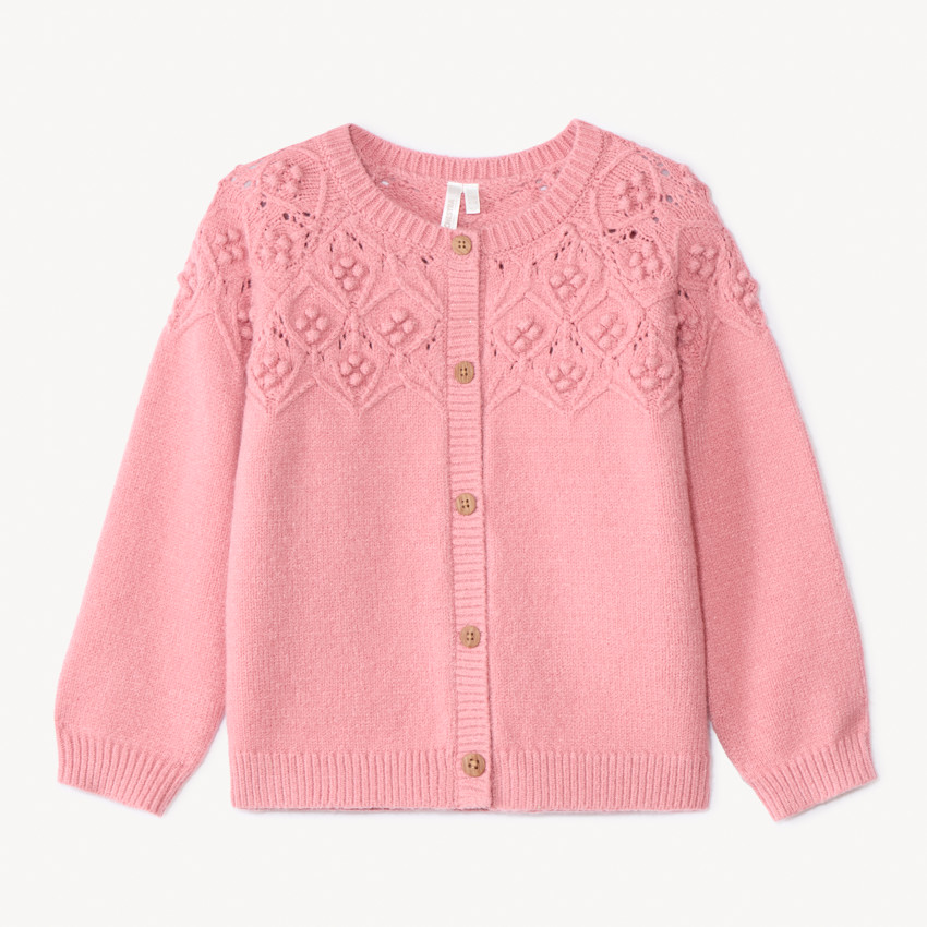 Gilet oversize en tricot fantaisie pour bébé fille 
