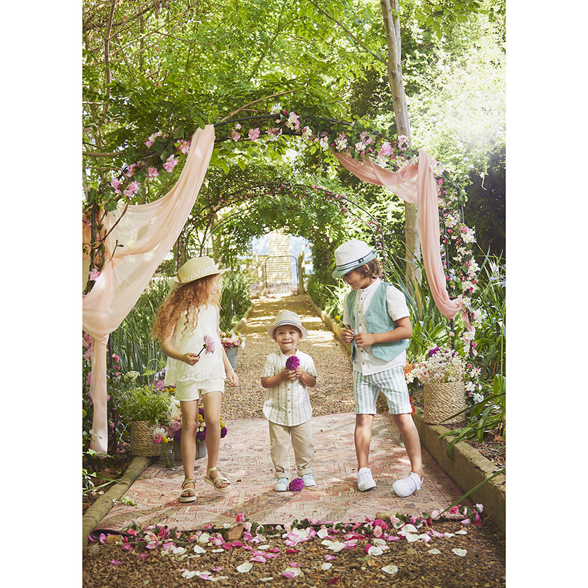 Μπορσαλίνο με κορδέλα από chambray για μωρό αγόρι 