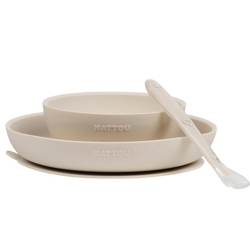 Set Repas enfant - Silicone - Argile - 3 pcs 