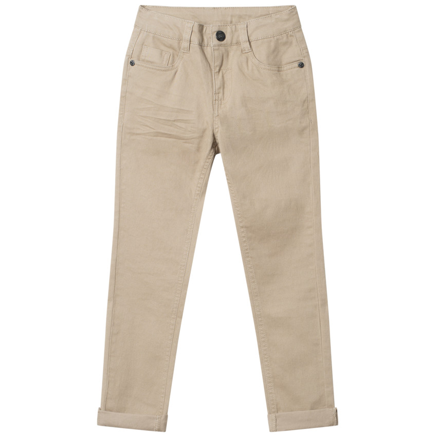 Παντελόνι βαμβακερό slim μονόχρωμο 