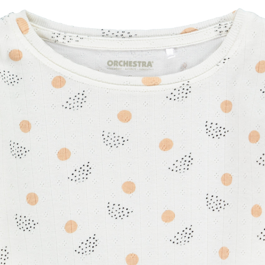 T-shirt μακρυμάνικο με σχέδιο πλεκτό για κορίτσι 