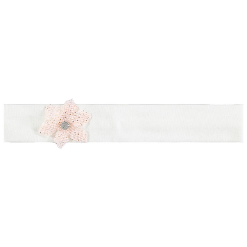 Bandeau avec fleur en tulle pailleté pour fille 