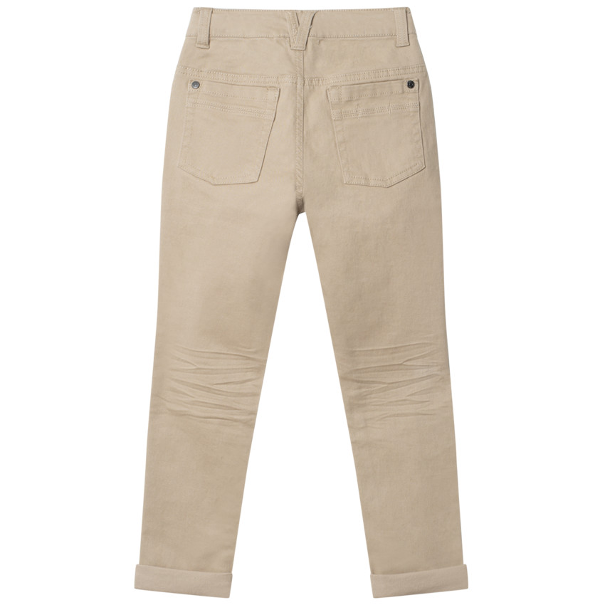 Παντελόνι βαμβακερό slim μονόχρωμο 