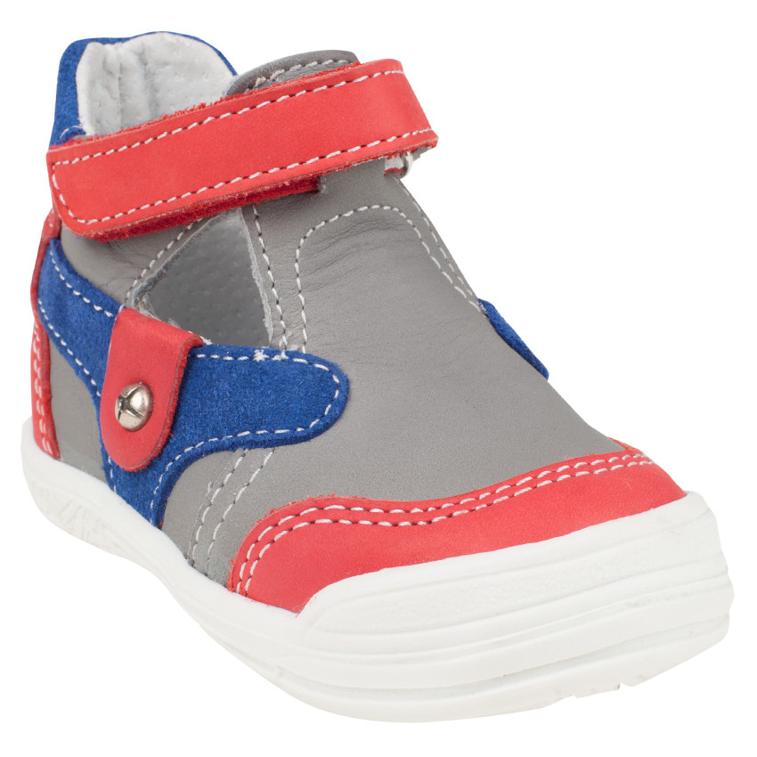 Salomés tricolores en cuir 