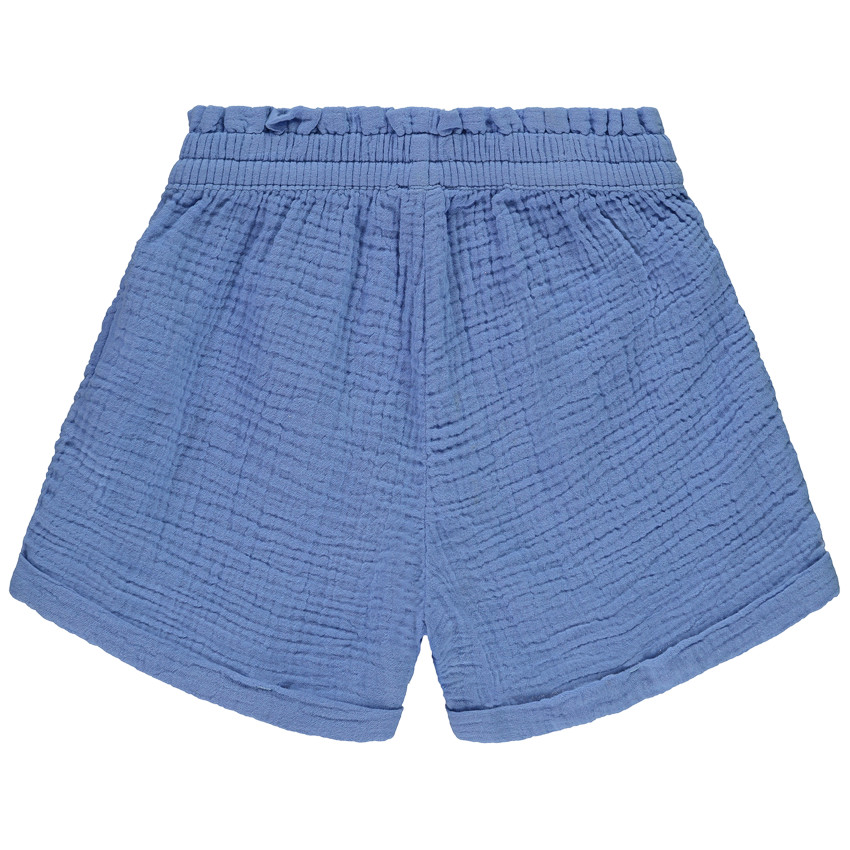 Σορτς μονόχρωμο σε διπλή γάζα για κορίτσι 