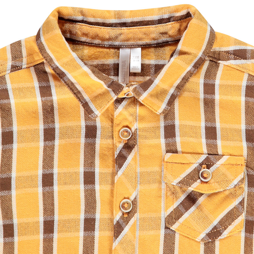 Πουκάμισο μακρυμάνικο καρό για bebe αγόρι 