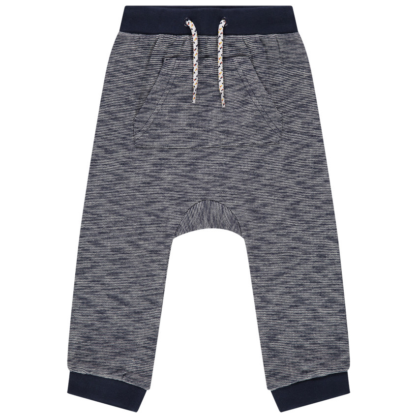 Παντελόνι jogging από πλεκτό με τσέπη καγκουρό 