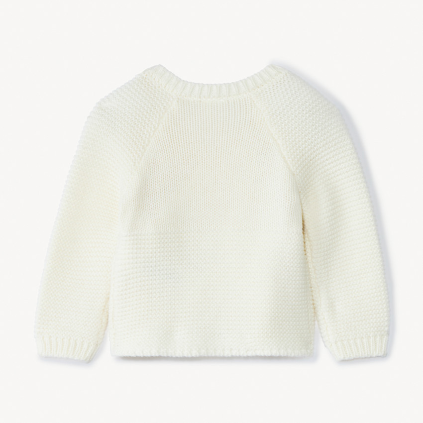 Ζακέτα πλεκτή με εφέ cache-cœur για μωρό πρόωρο 