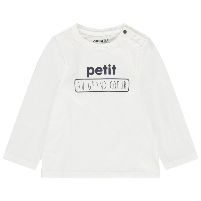 Μακρυμάνικη μπλούζα από βιολογικό βαμβάκι με τυπωμένο μήνυμα 