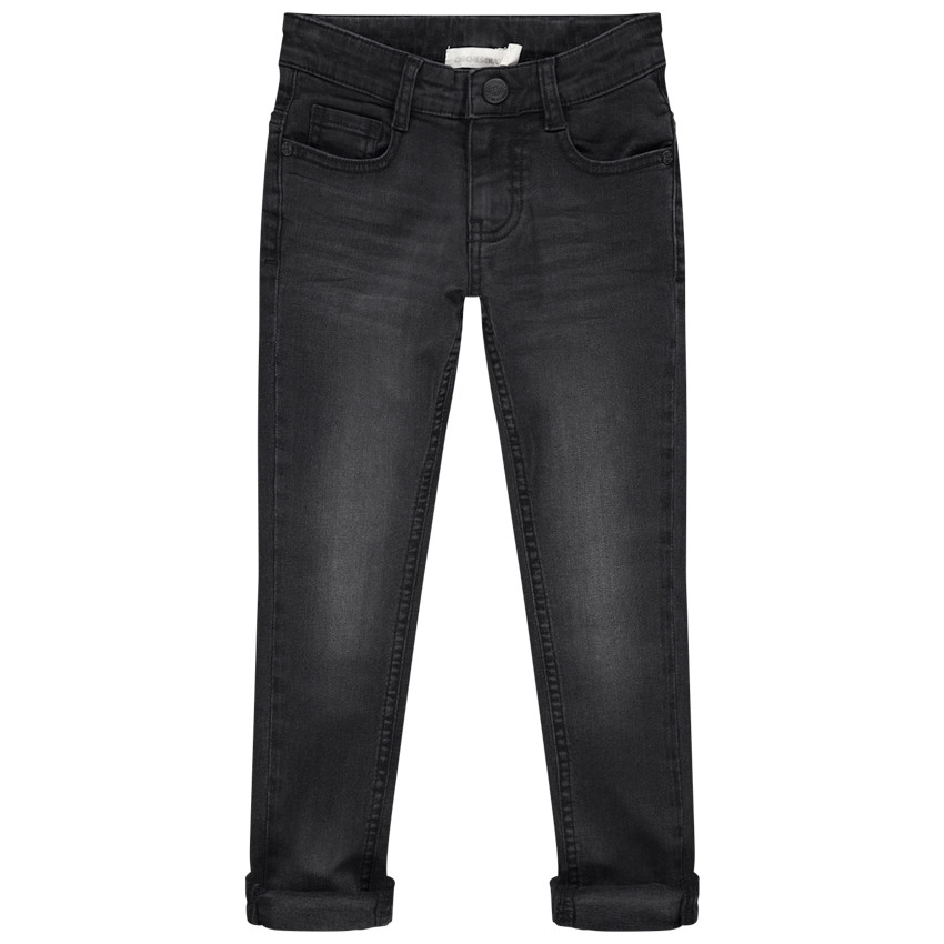 Τζιν σε slim γραμμή με used όψη και μόνιμες τσακίσεις 