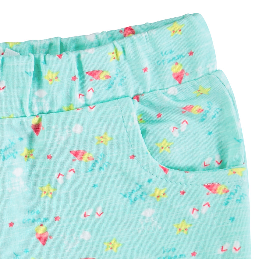 Σετ από οργανικό βαμβάκι με αμάνικο μπλουζάκι με μήνυμα και σόρτς με σχέδιο 