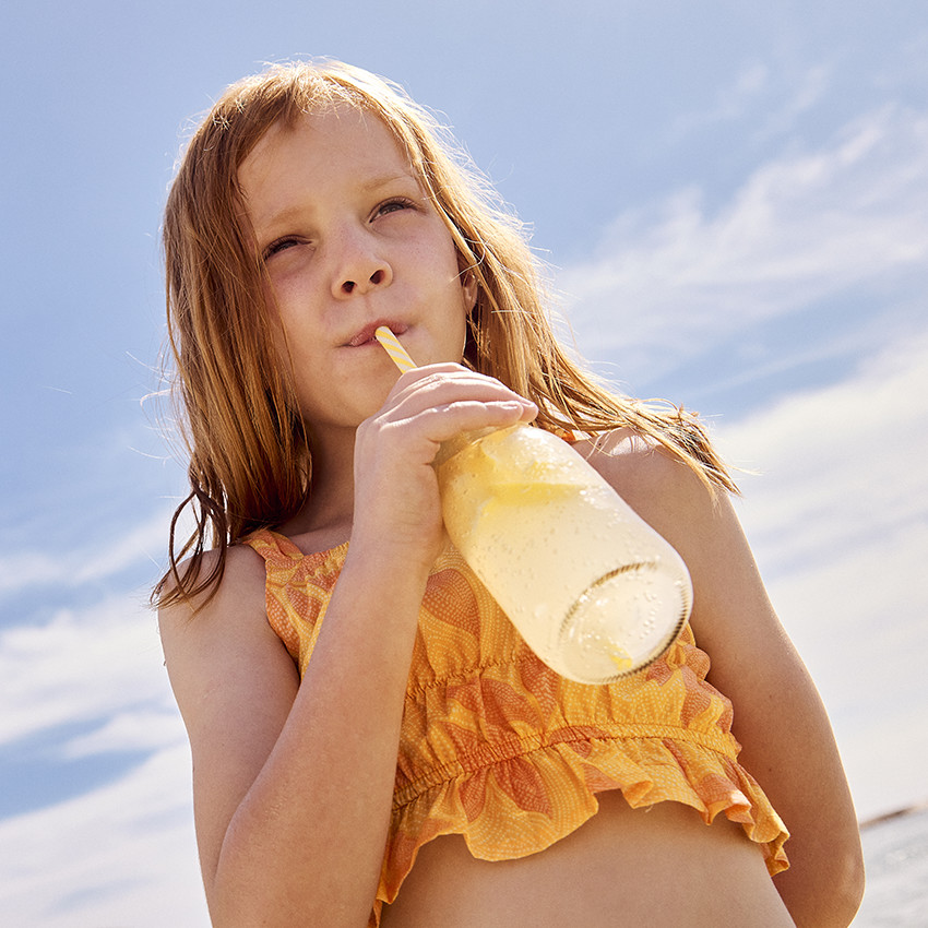 "Σύνολο 2 τμχ. με συνολική εμφάνιση εκτύπωσης φυτών για κορίτσι" 