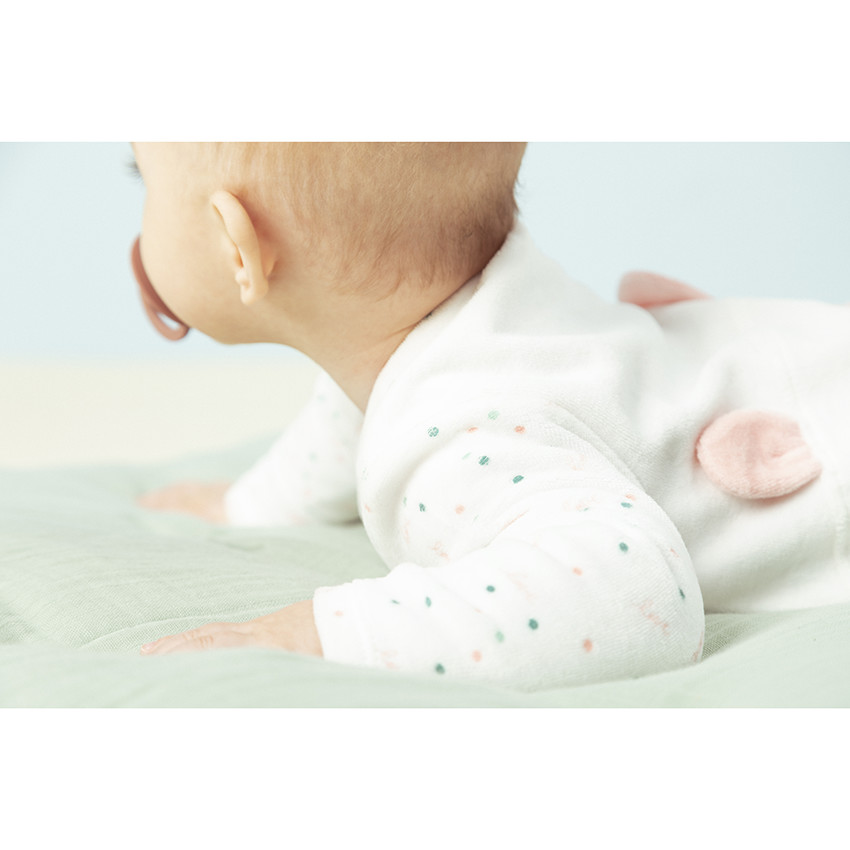 Dors-bien en velours print lapins 