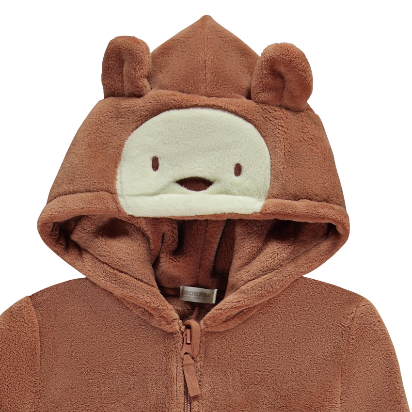 Παιδικό πλεκτό σούρπιτζα με σχέδιο πίθηκος από sherpa 