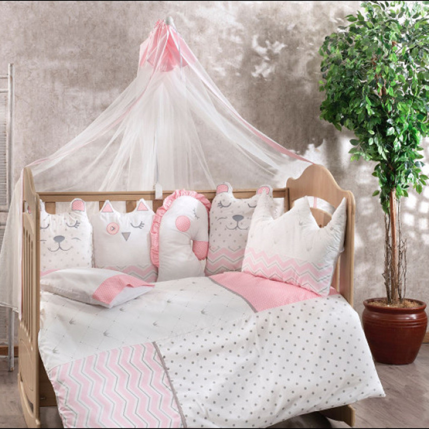 abo Σετ Κούνιας Funday Ροζ 9τμχ 