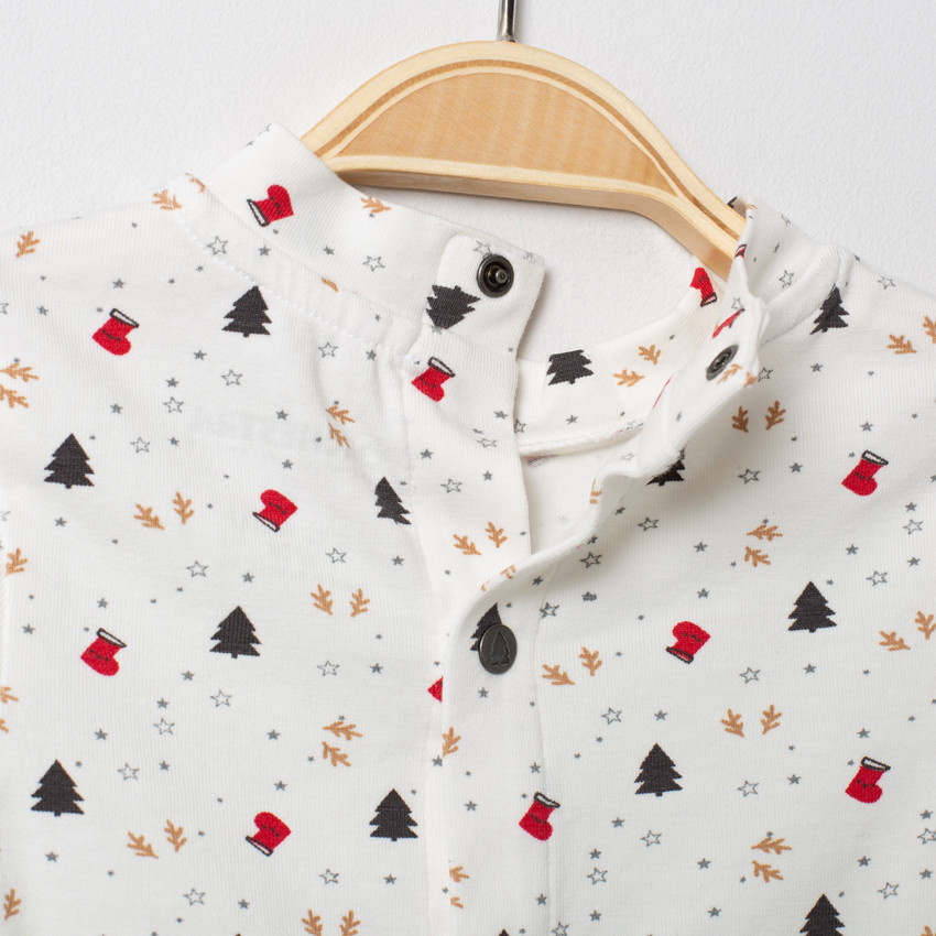 Sous-pull col cheminée à imprimé esprit Noël all-over 