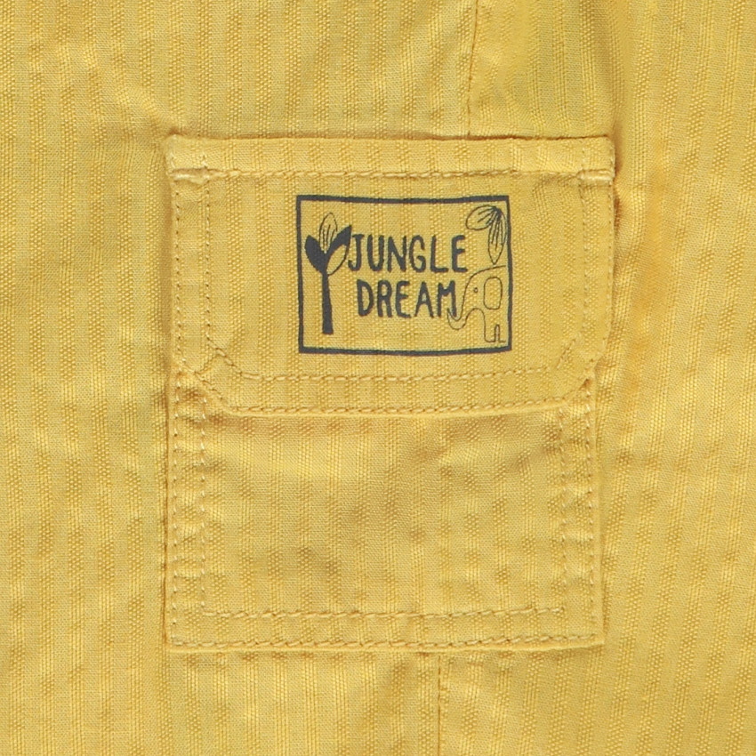 Σετ μπλουζάκι αμάνικο print ζωάκια της σαβάνας + βερμούδα για bebe αγόρι 