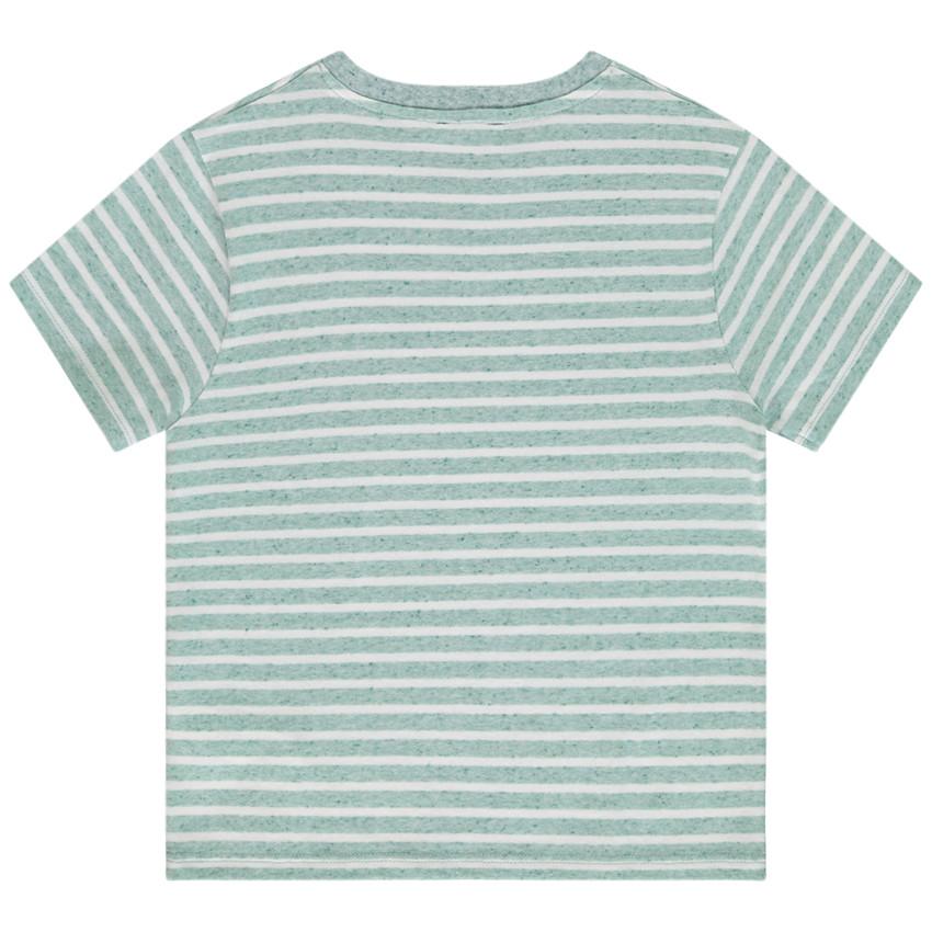 Κοντομάνικο μπλουζάκι ριγέ print palmiers για αγόρι 