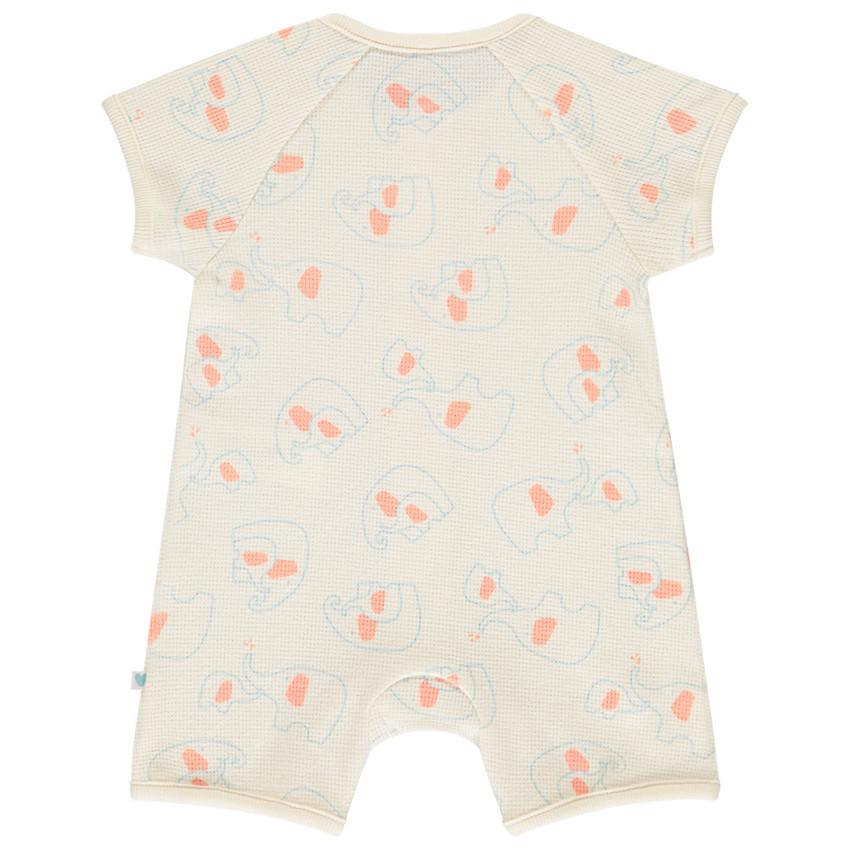 Σορτς κηρήθρα με σχέδιο ελεφάντων για bebe αγόρι 