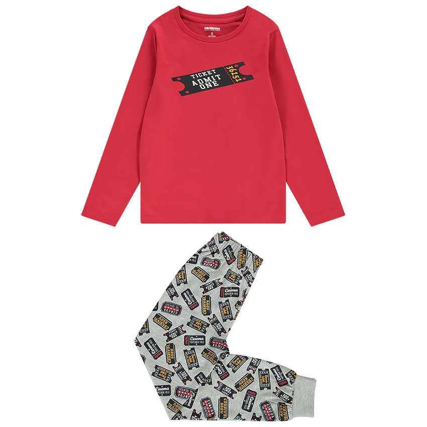 Pyjama 2 pièces manches longues print garçon 