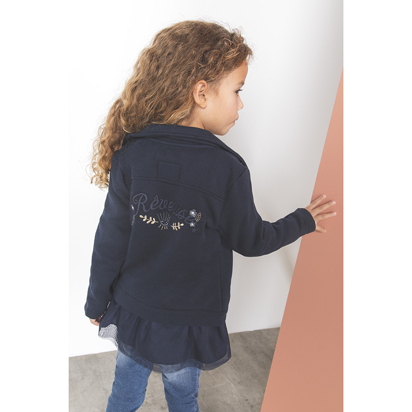 Perfecto μπλε marine με επένδυση sherpa για κορίτσι 