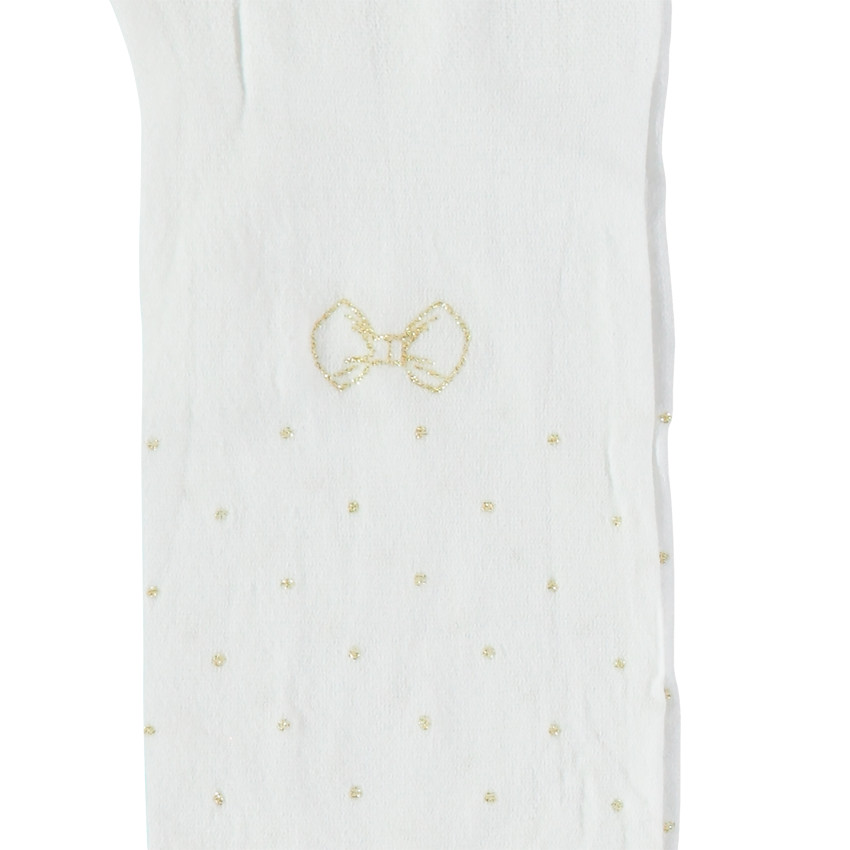 Λεπτό κολάν με χρυσαφί πουά μοτίβο σε όλη την επιφάνεια  