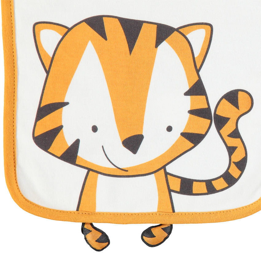 Σετ 2 σαλιάρες, μία με στάμπα / μία μονόχρωμη 