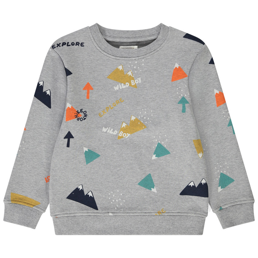Φούτερ σε molleton με σχέδιο βουνά για αγόρι 