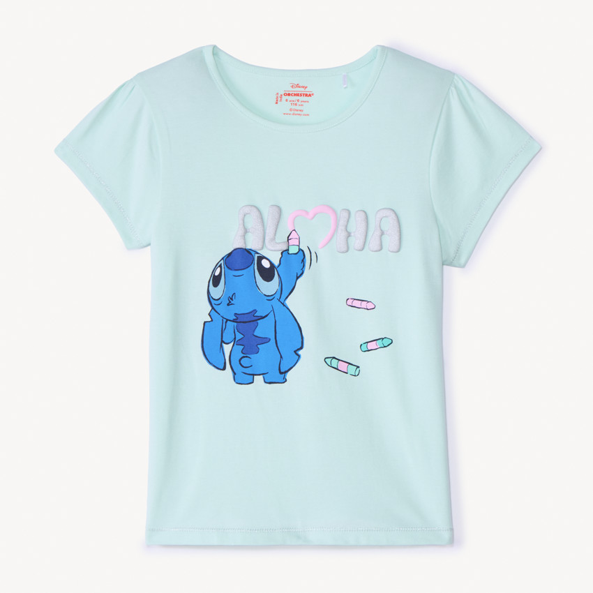 T-shirt με κοντά μανίκια Stitch Disney για κορίτσι 