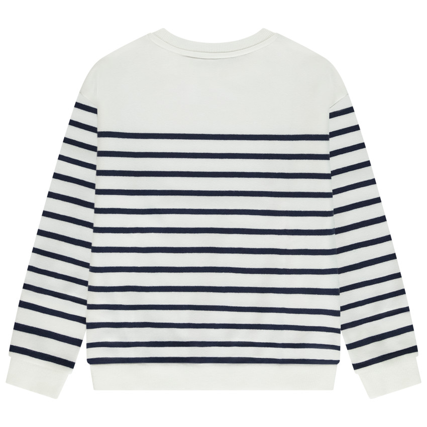 Φούτερ molleton marinière glitter print Paris για κορίτσι 