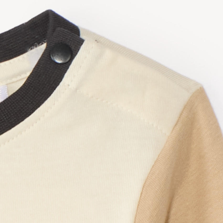 T-shirt à manches longues pour bébés garçons avec broderie en bouclette fantaisie. 
