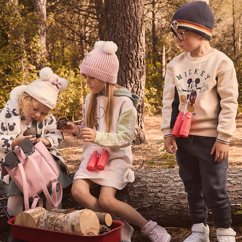 Φόρεμα φούτερ με εφέ color block Minnie Disney για κορίτσι 