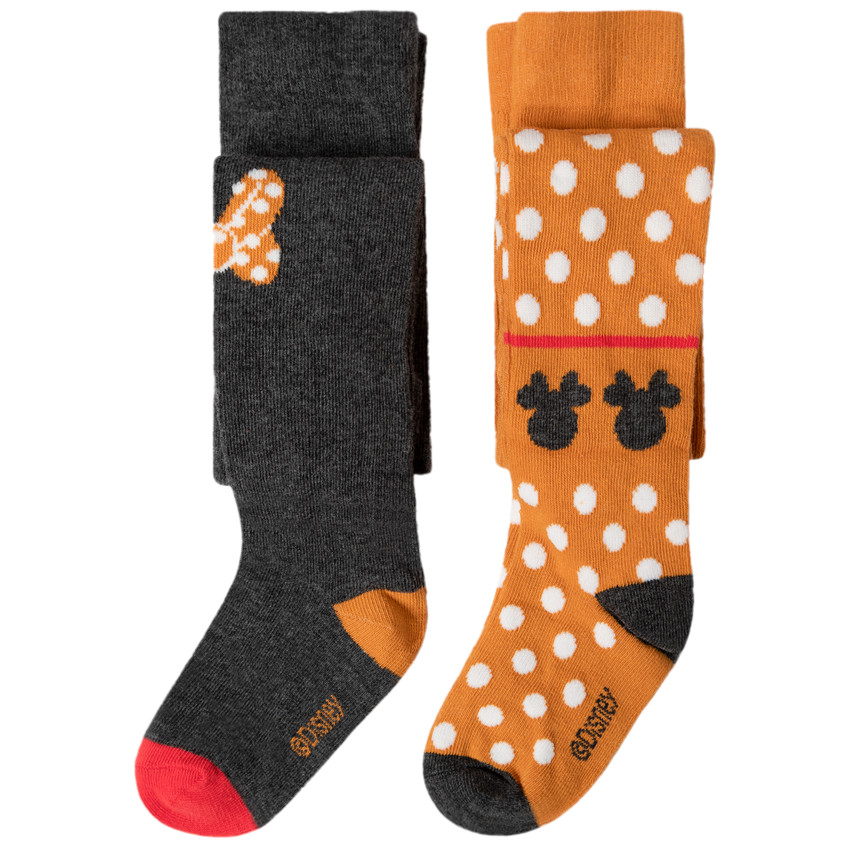 Lot de 2 collants épais à pois et noeud Minnie Disney  Additional Lot de 2 collants épais à pois et noeud Minnie Disney