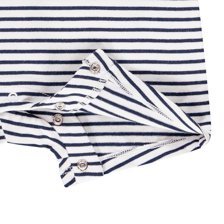 Combi κοντό ριγέ για bebe κορίτσι 