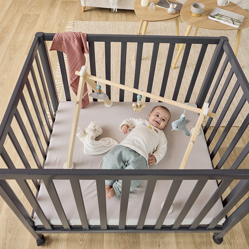 Ξύλινος Παιδότοπος Tommy Ανθρακί 