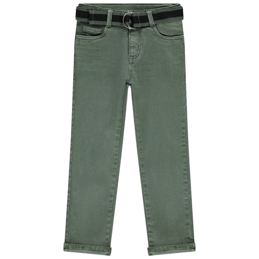 Jean droit avec ceinture amovible garçon 